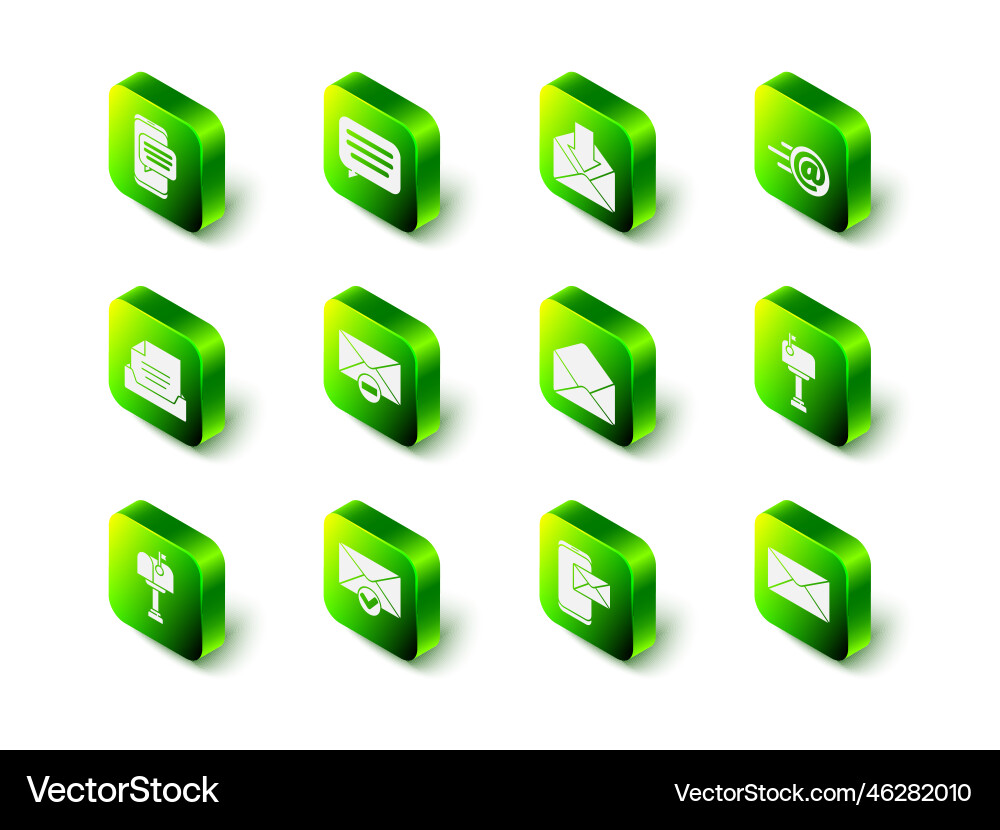 Set speech bubble chat envelope mail and e-mail Set speech bubble chat envelope mail and e-mail vector image