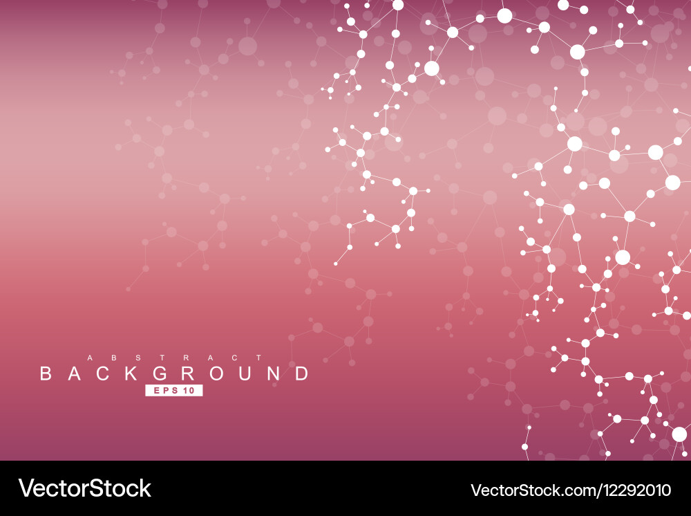 Structure molecule and communication dna atom vector image