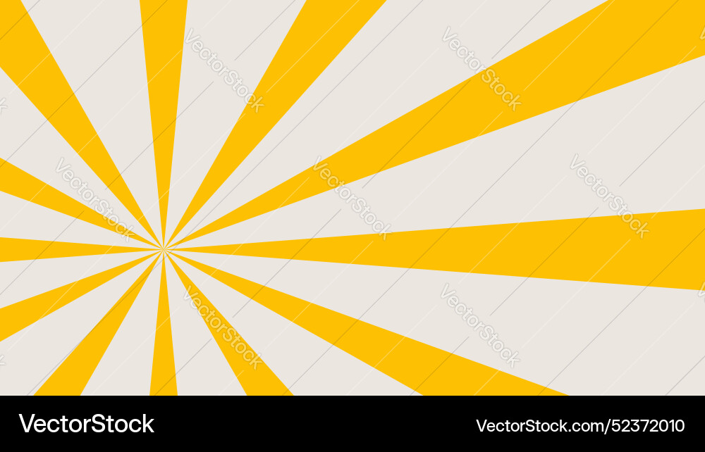 Sunbrust abstract background design rays vector image