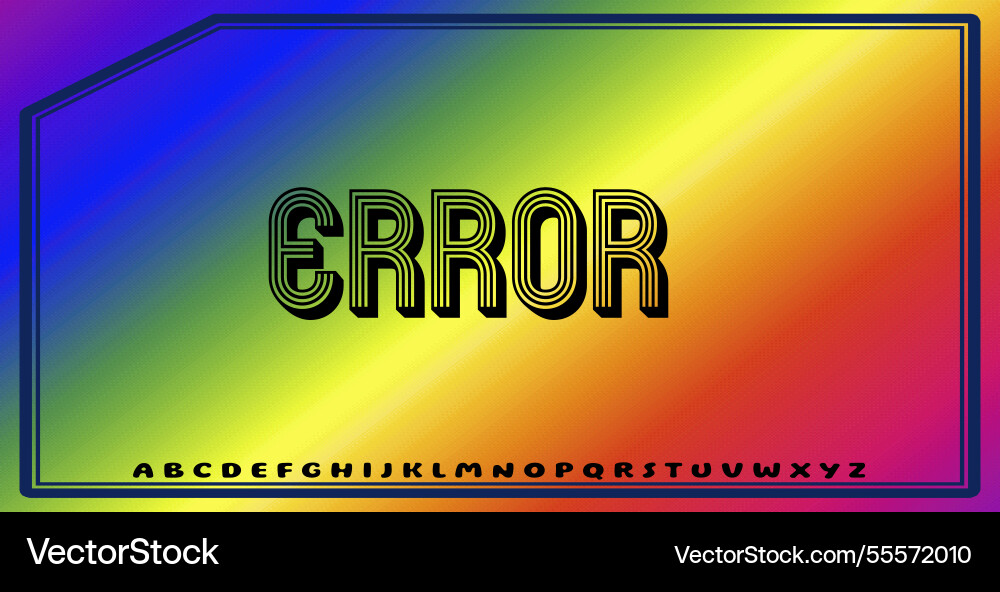 Text effects with editable colors and abstract Vector Image