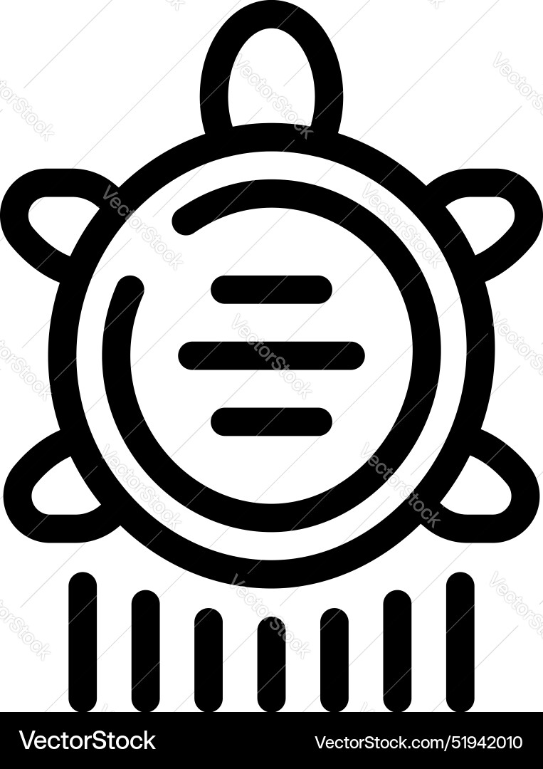 Turtle leaving tracks while walking icon Turtle leaving tracks while walking icon vector image