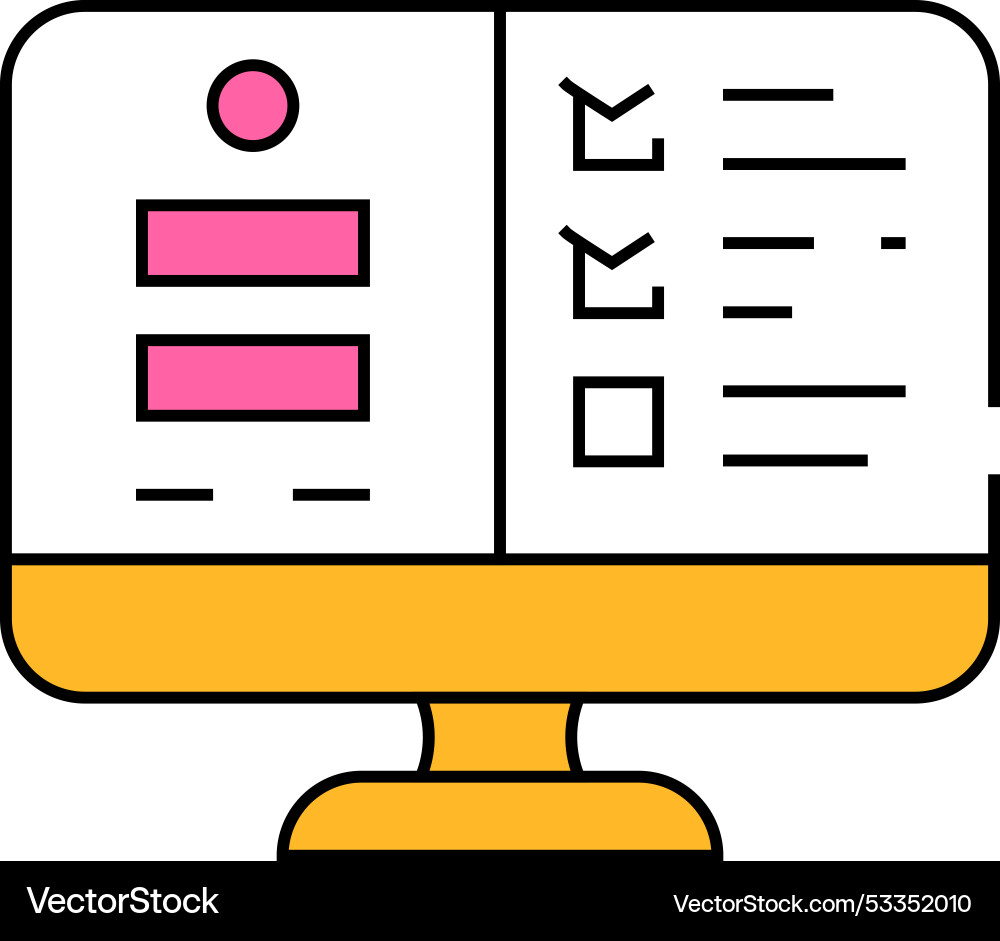 Usability testing ux ui design icon color Usability testing ux ui design icon color vector image