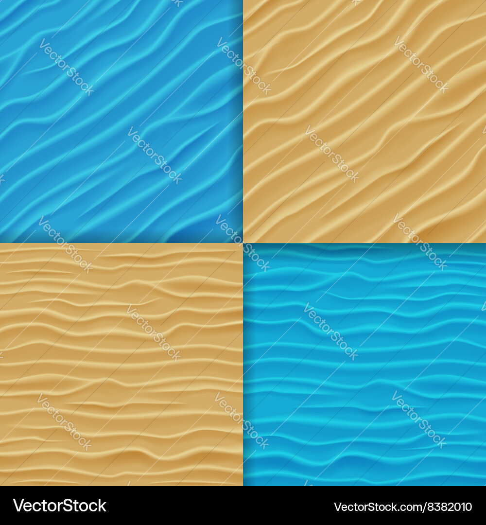 Water & Sand Wave Patterns Vector Image