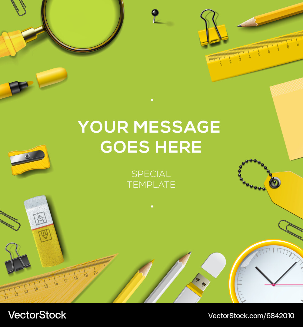Workspace background with copy space for your text Vector Image