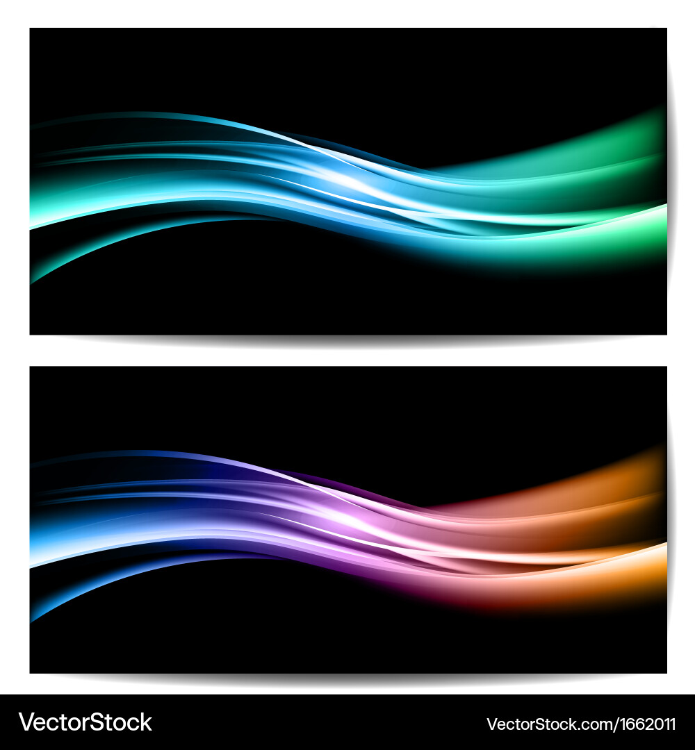 Abstract colored wave on background vector image