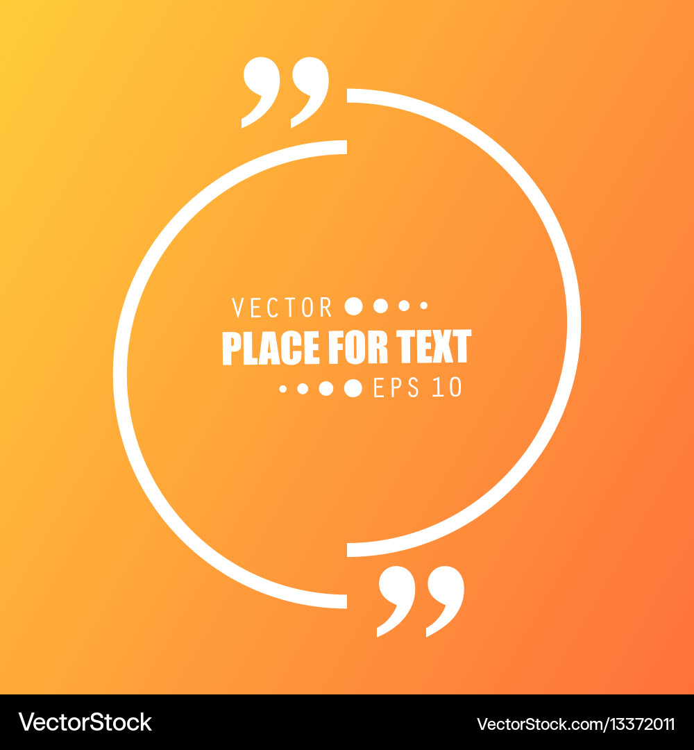 Abstract concept empty speech square quote Vector Image