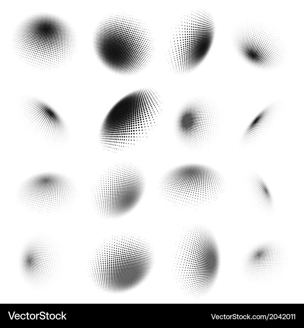 Abstract halftone circle design eps 10 vector image