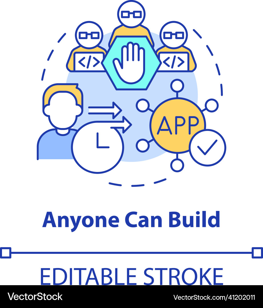 Anyone can build concept icon Anyone can build concept icon vector image