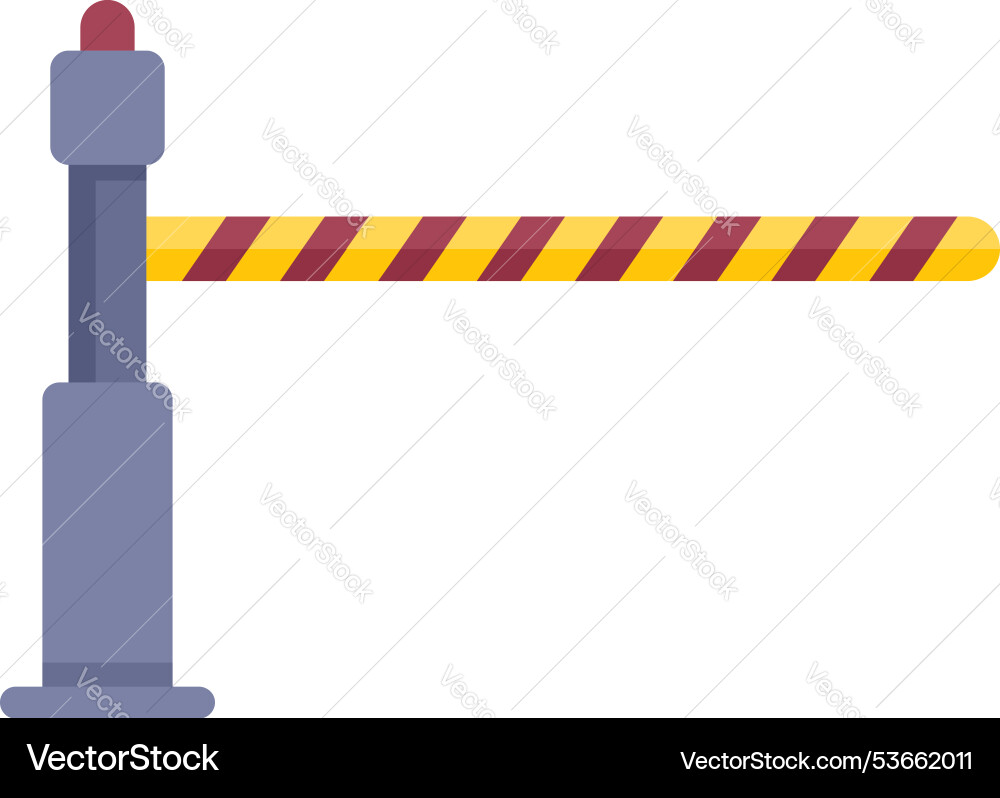 Automatic barrier gate closing access to private Automatic barrier gate closing access to private vector image