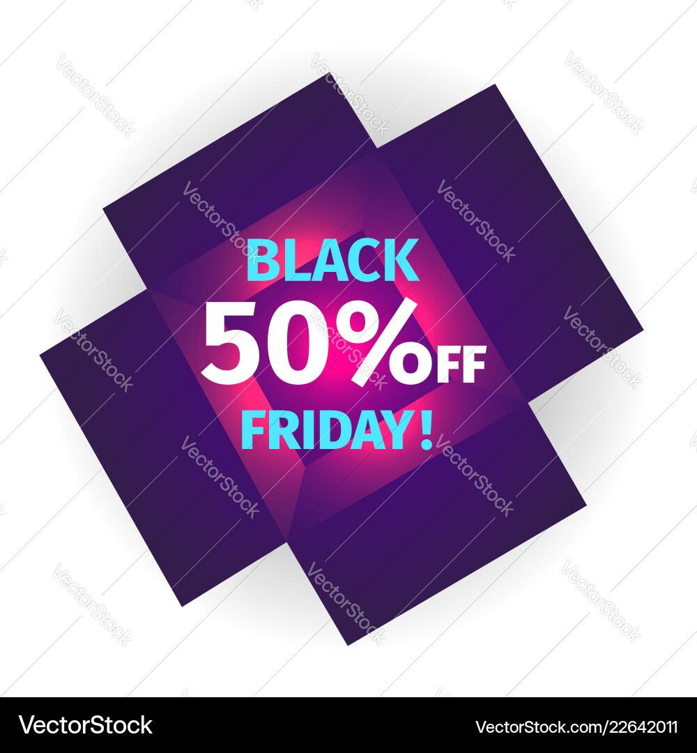 Black friday banner in the form of an open box Black friday banner in the form of an open box vector image
