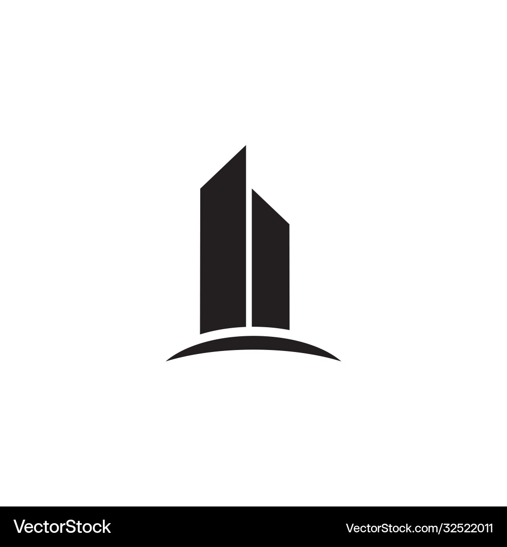 Building icon logo design template Vector Image