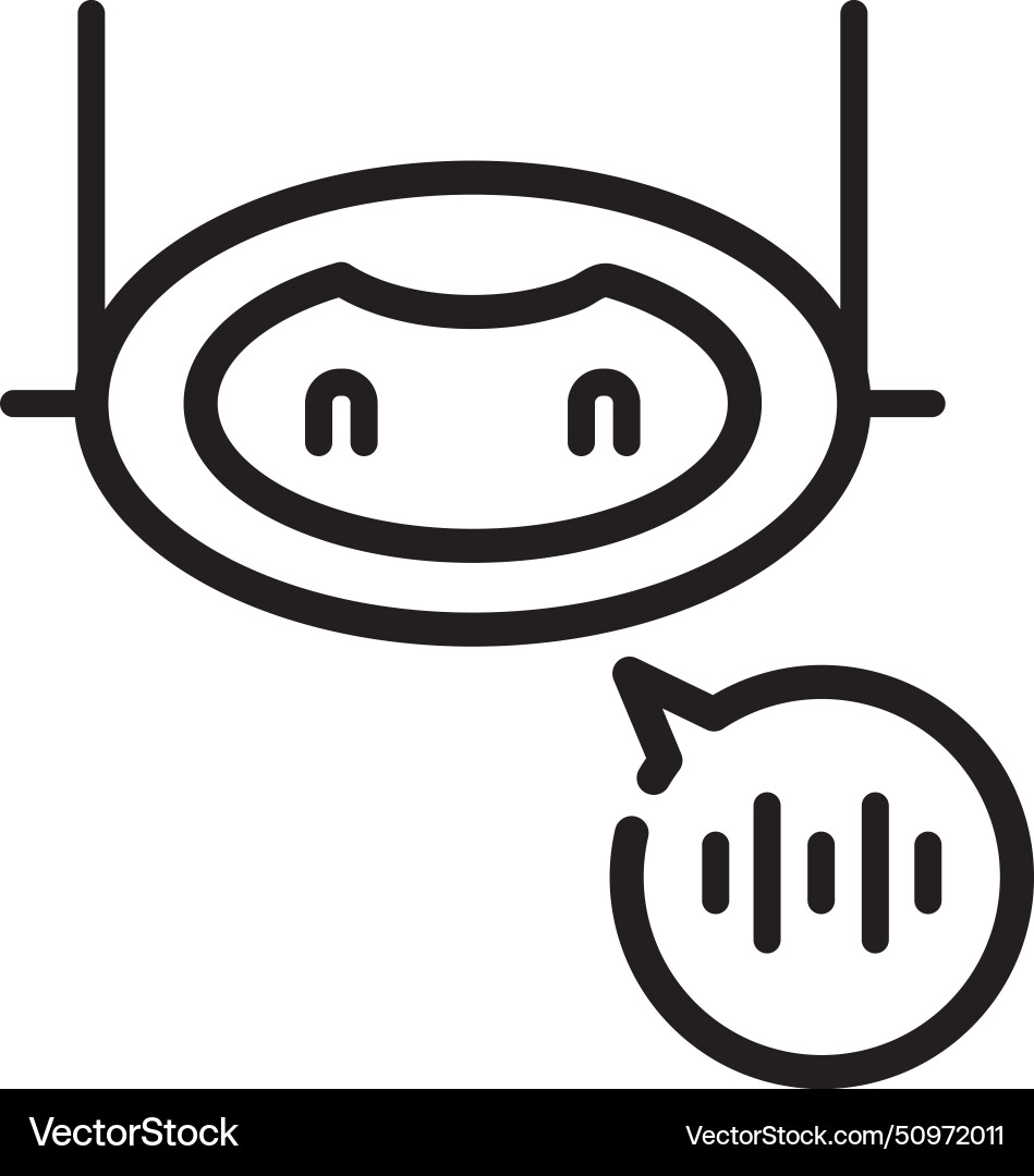Chatbot smart service icon vector image