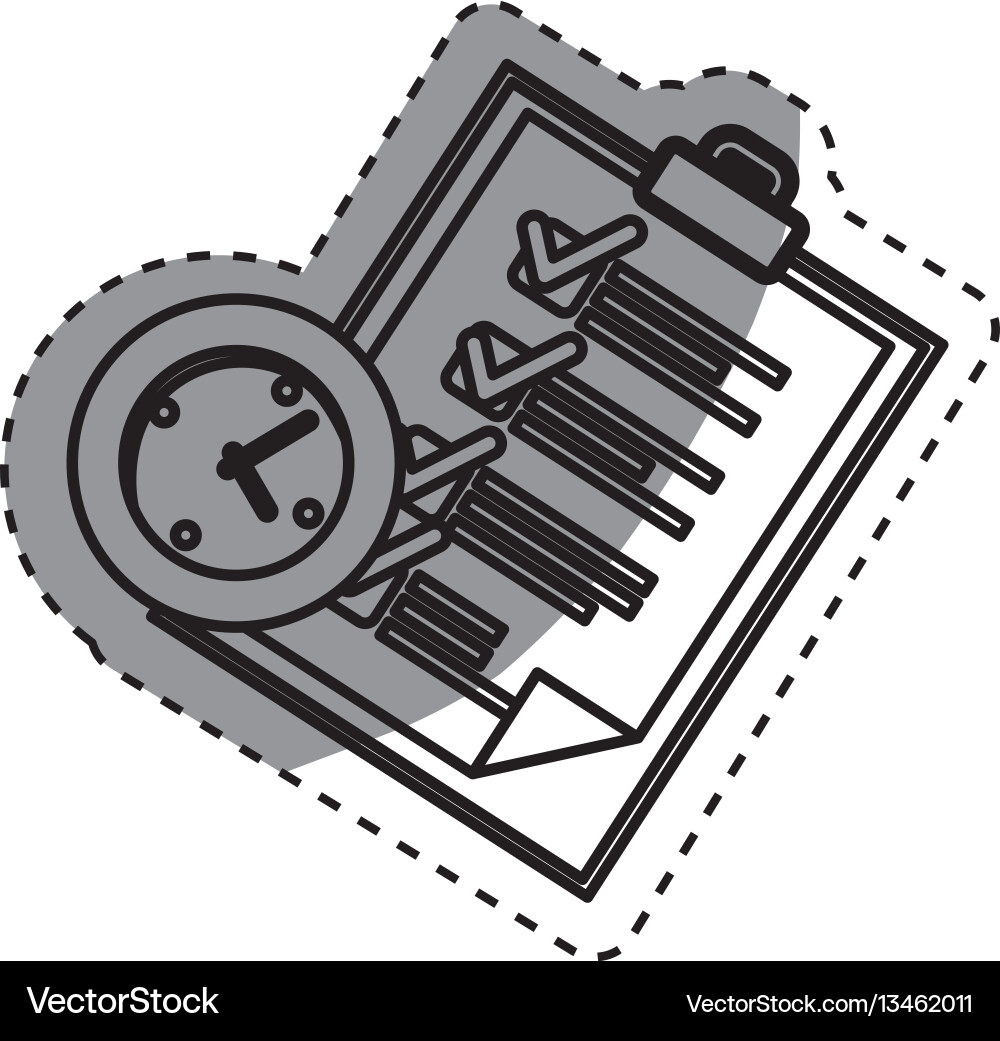 Checklist form symbol vector image