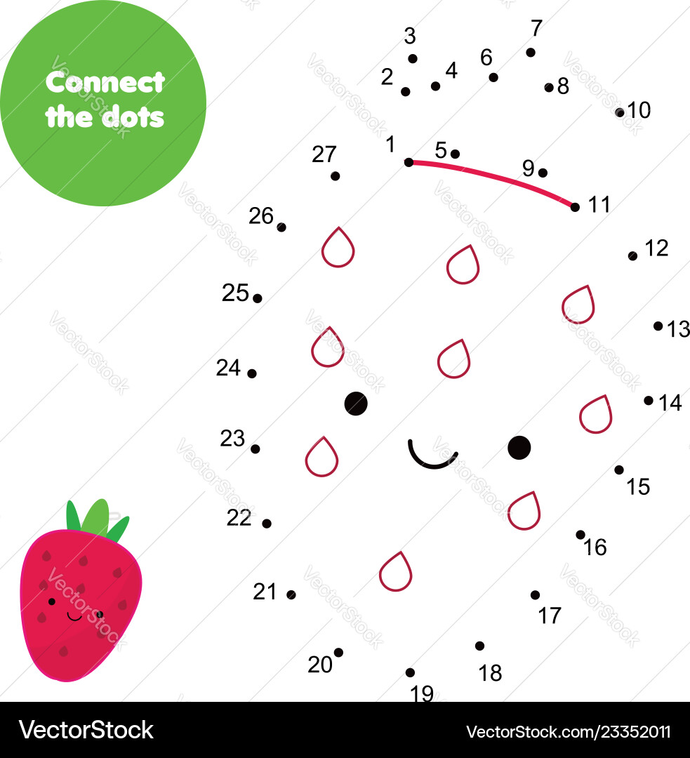 Children educational game connect dots by numbers Vector Image