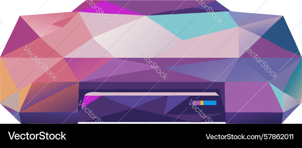Colorful abstract polygonal object technology Vector Image