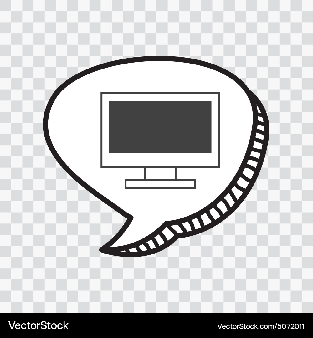 Computer icon vector image