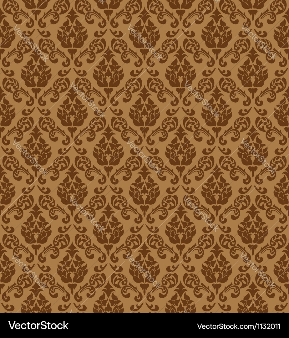 Damask seamless pattern vector image