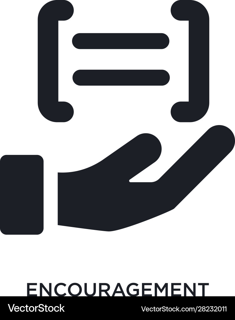 Encouragement isolated icon simple element from Encouragement isolated icon simple element from vector image
