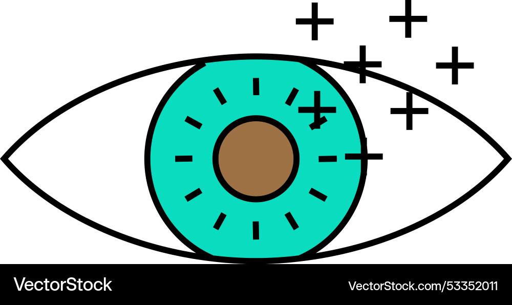 Eye tracking ux ui design icon color Eye tracking ux ui design icon color Vector Image