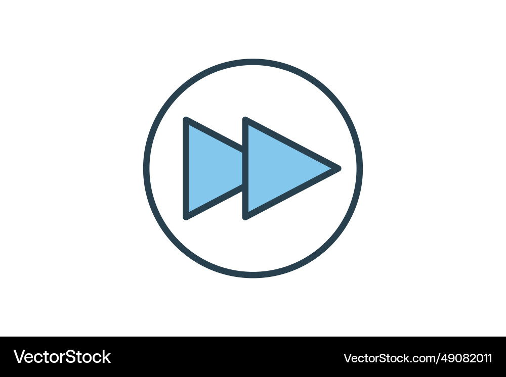 Fast forward icon arrow direction related Vector Image