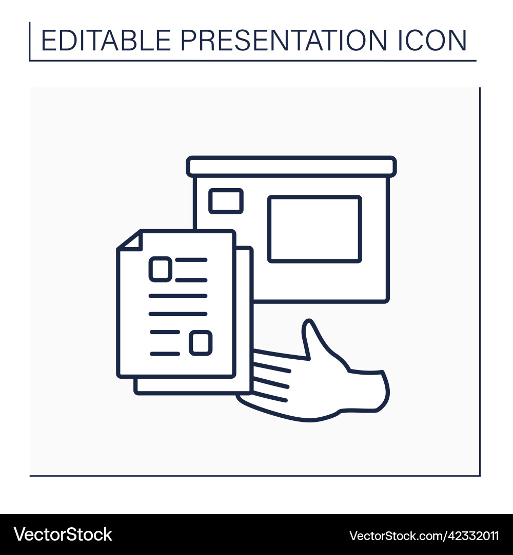 Handout line icon Handout line icon Vector Image