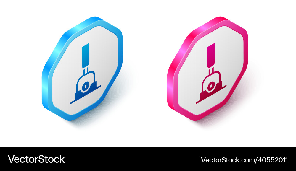 Isometric arrow for switching the railway icon Vector Image