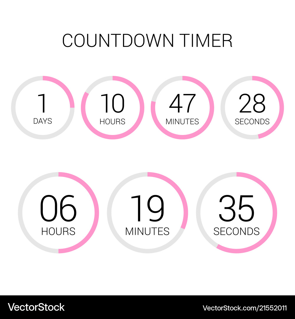 Kreis Countdown Uhrenzähler Timer auf weiß Kreis Countdown Uhrenzähler Timer auf weiß vektorbild