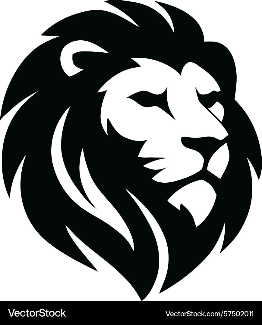 Lion logo design symbol of strength and majesty Lion logo design symbol of strength and majesty Vector Image