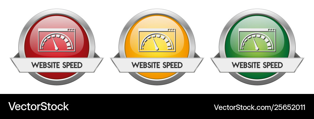 Modern button website speed vector image