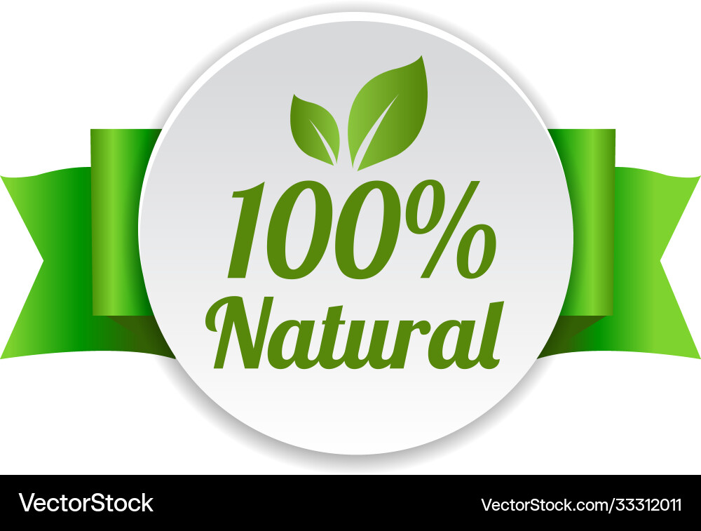 Natural labels with ribbon white background Natural labels with ribbon white background vector image