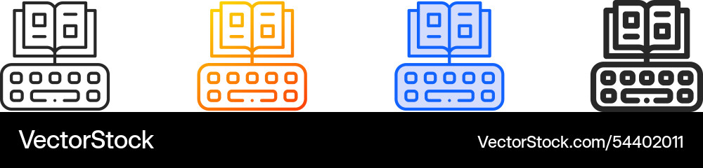 Online learning iconthin linear gradient blue Online learning iconthin linear gradient blue vector image