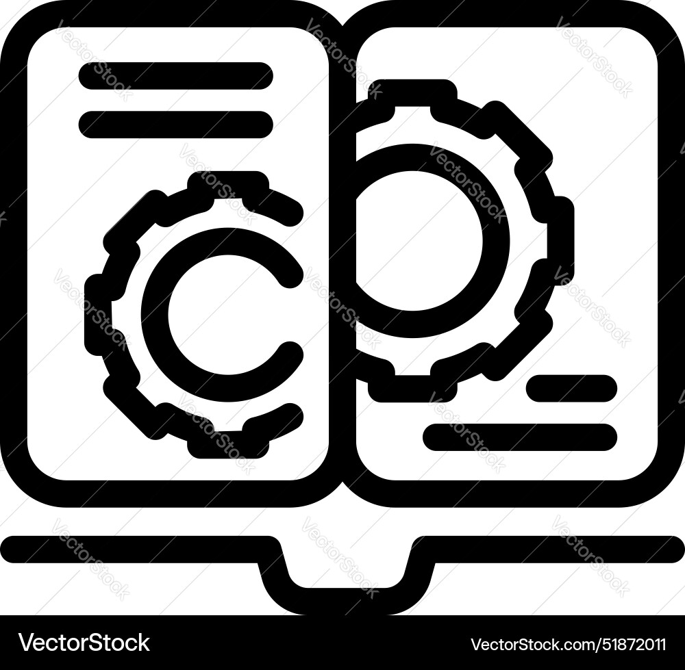 Open book technical documentation Open book technical documentation vector image