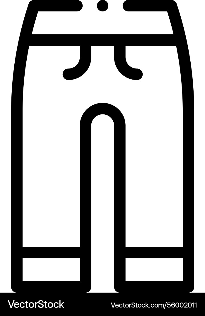 Pants icon thin linear style design isolated Pants icon thin linear style design isolated vector image