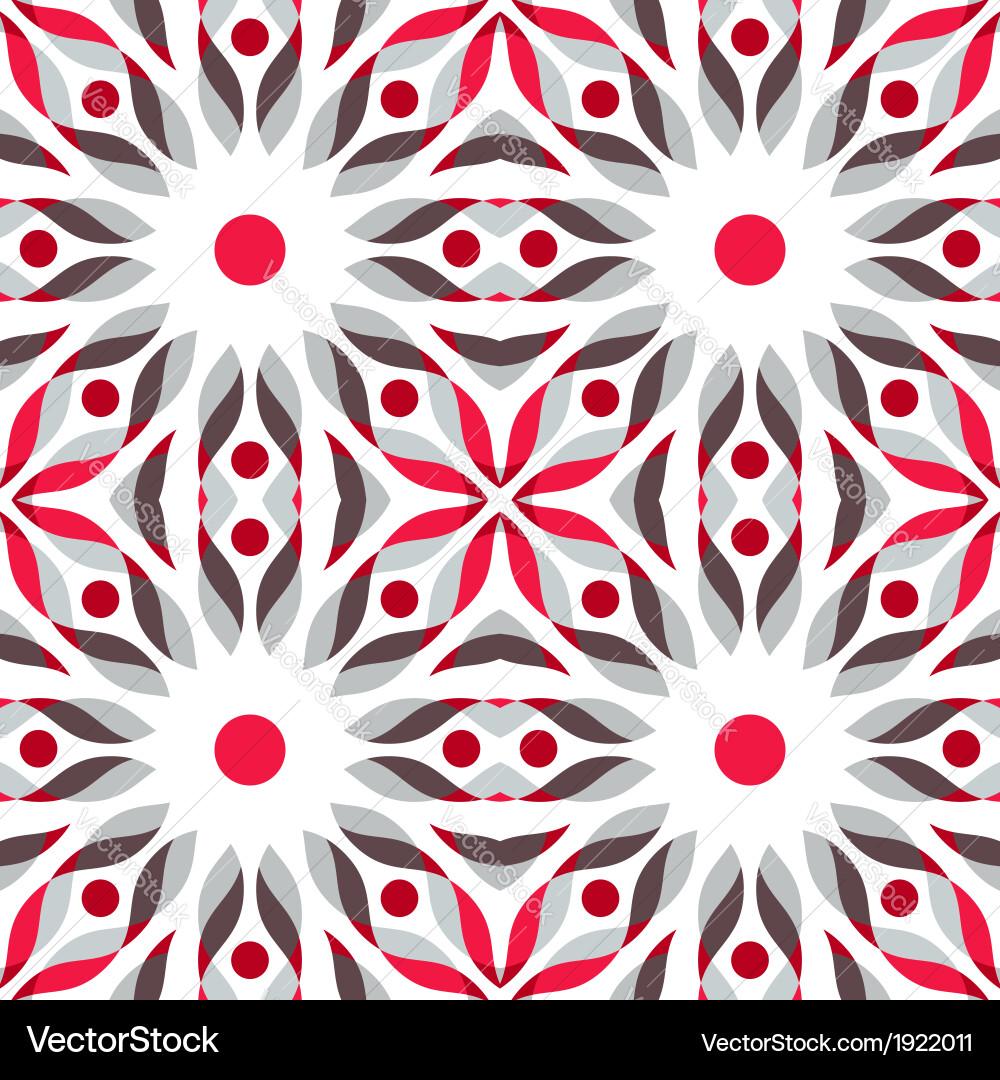Red-Grey Geometric Wave Pattern vector image