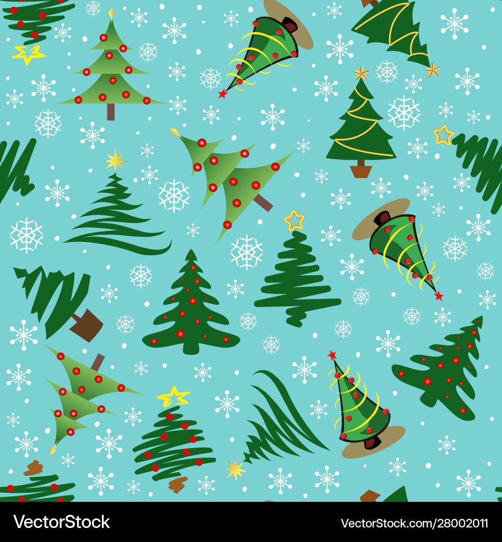 Seamless pattern with christmas trees Seamless pattern with christmas trees vector image
