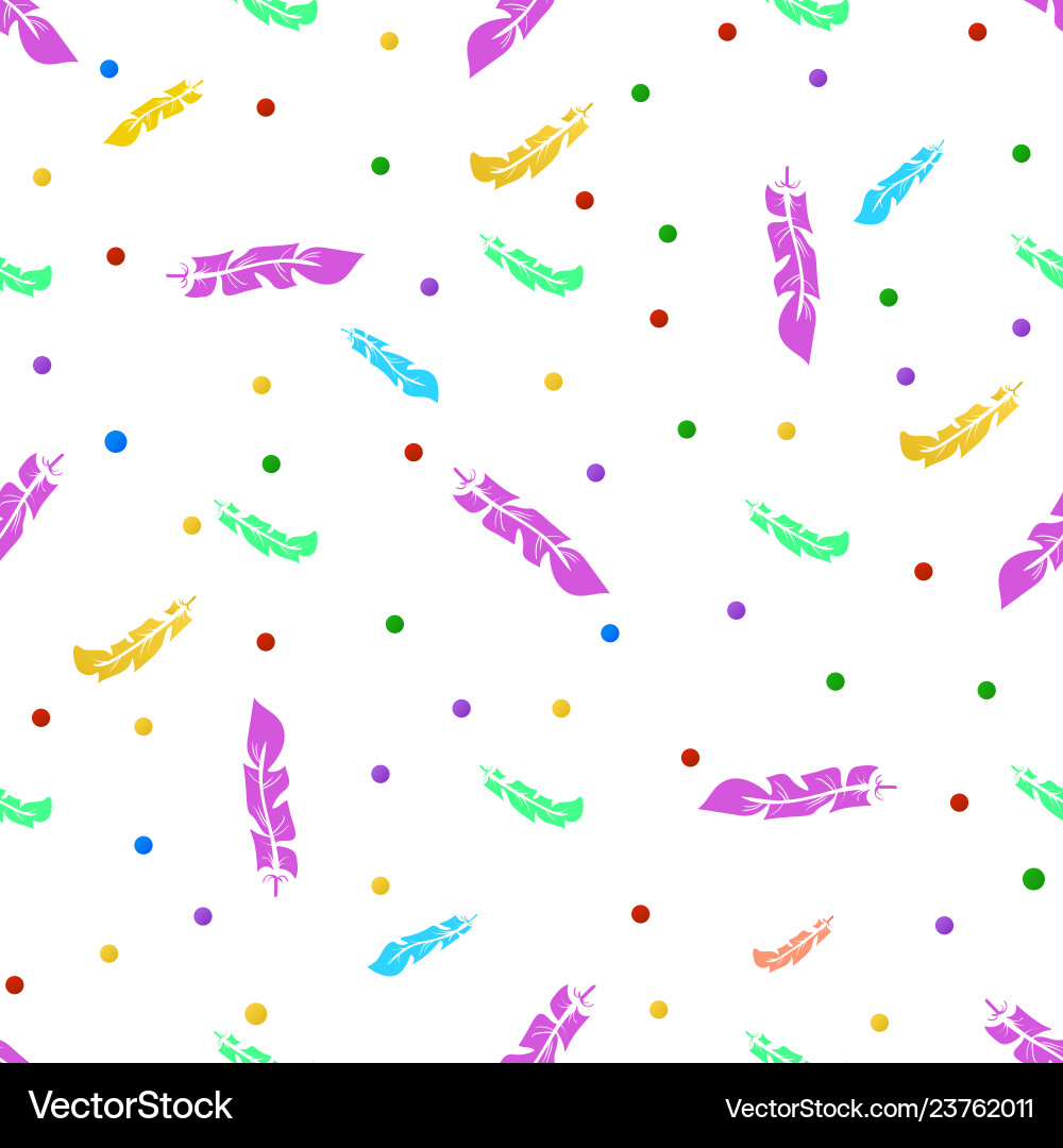 Seamless pattern with decorative feathers Seamless pattern with decorative feathers vector image