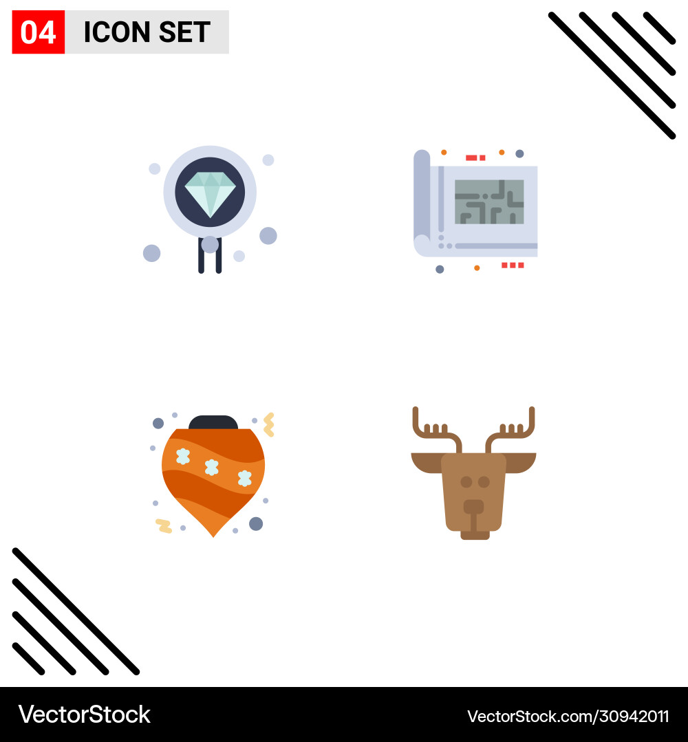 Set 4 moderne ui Symbole Zeichen Zeichen für die Codierung Vektorbild