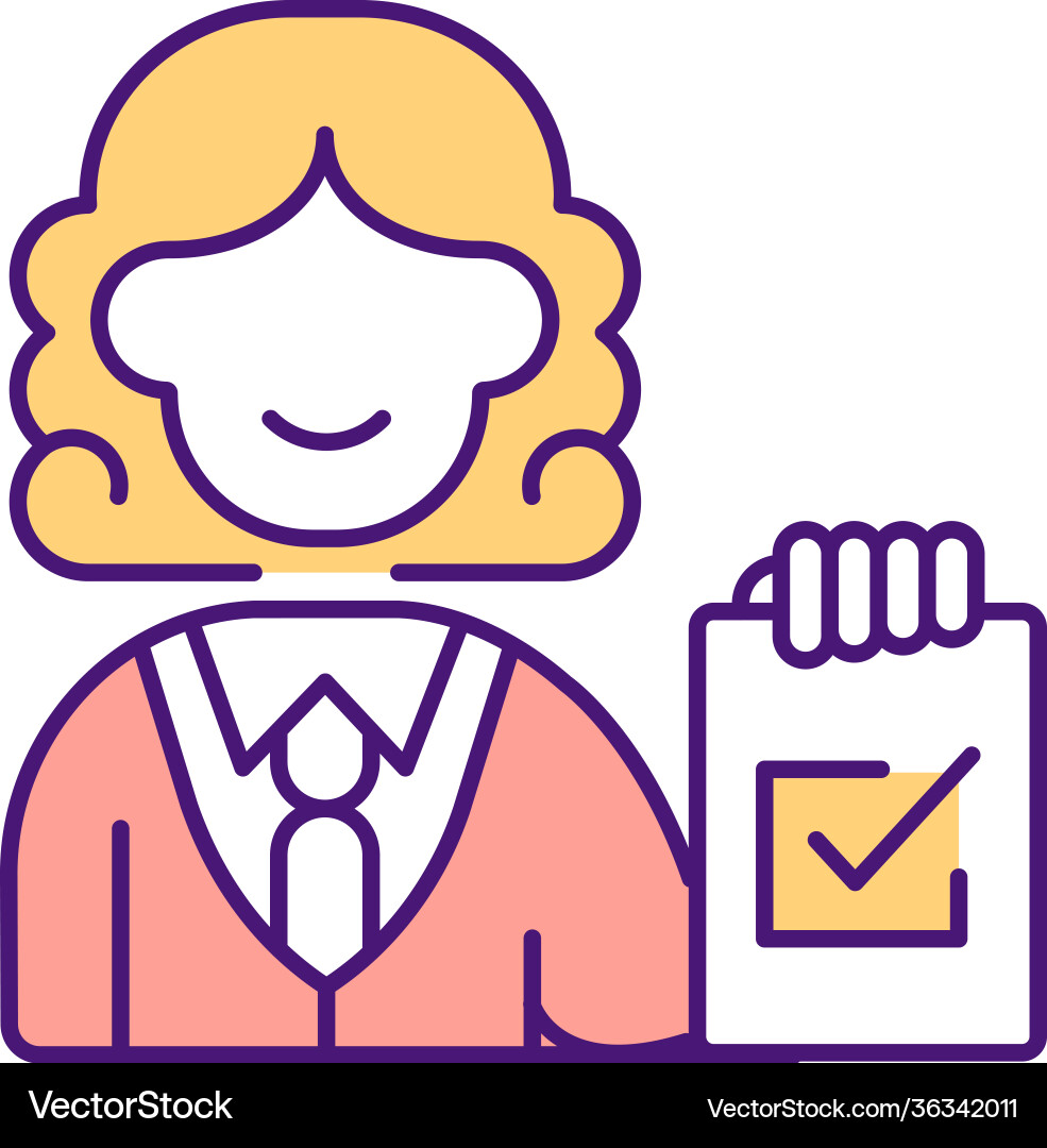 Signing contract rgb color icon Signing contract rgb color icon vector image