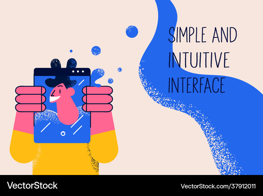 Simple and intuitive interface concept Simple and intuitive interface concept vector image