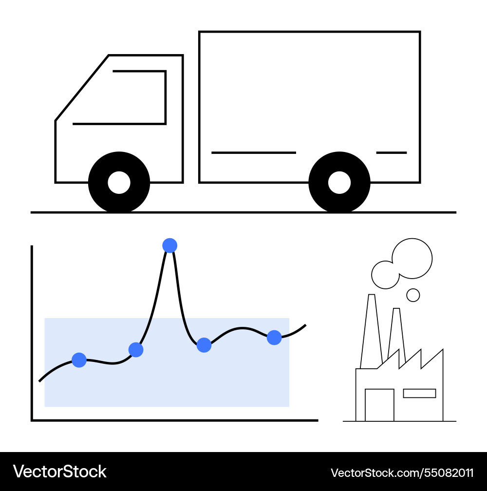 Supply chain dynamics streamlined fleet data Supply chain dynamics streamlined fleet data vector image