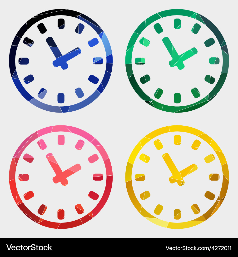 Time icon abstract triangle Vector Image