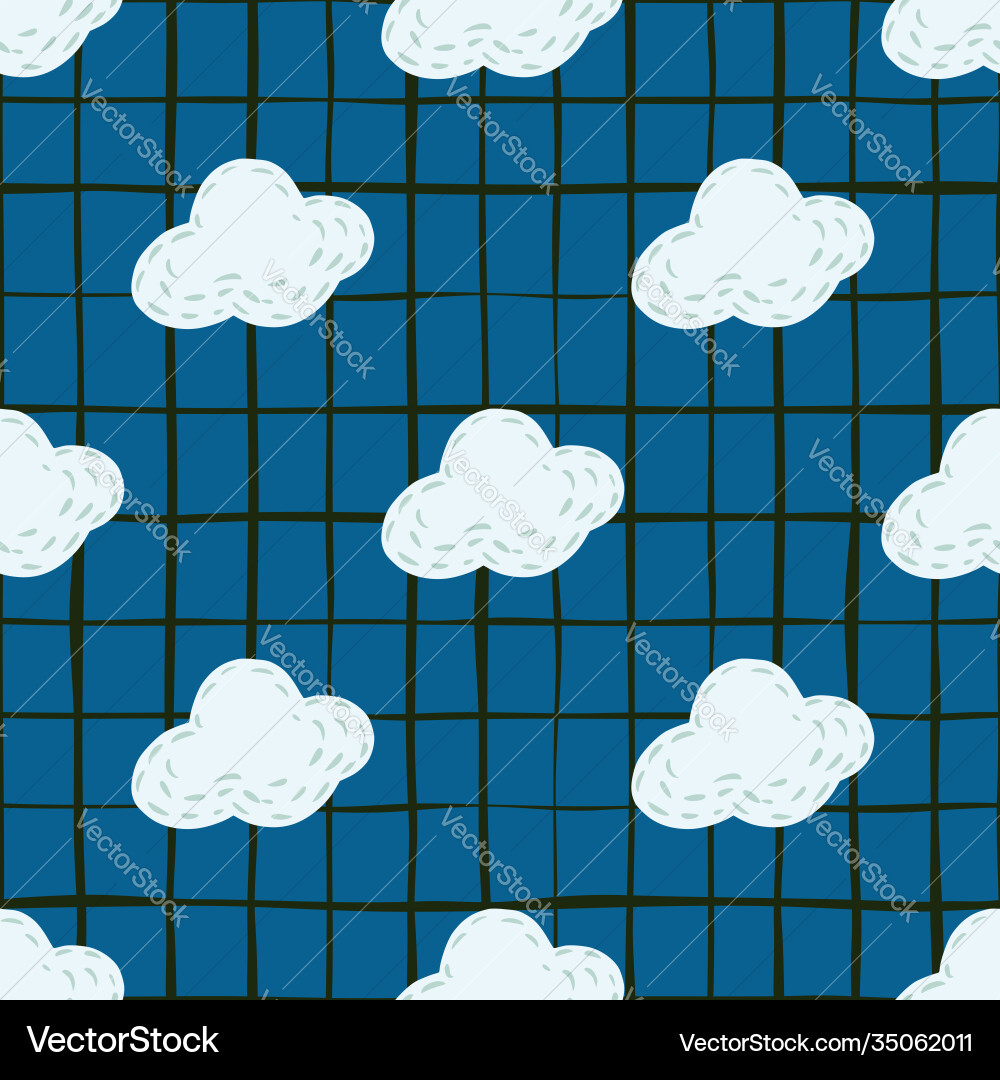 Whimsical Cloud Pattern vector image