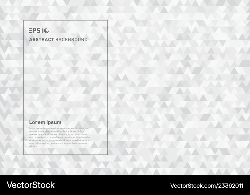 White Geometric Triangles Pattern vector image
