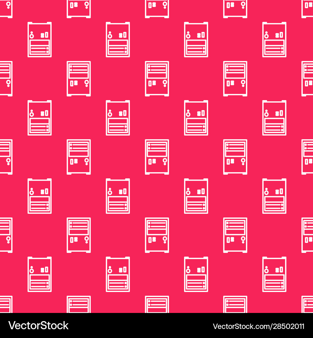 White line computer icon isolated seamless pattern Vector Image