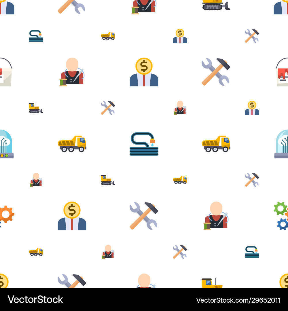 Work icons pattern seamless included editable Work icons pattern seamless included editable vector image