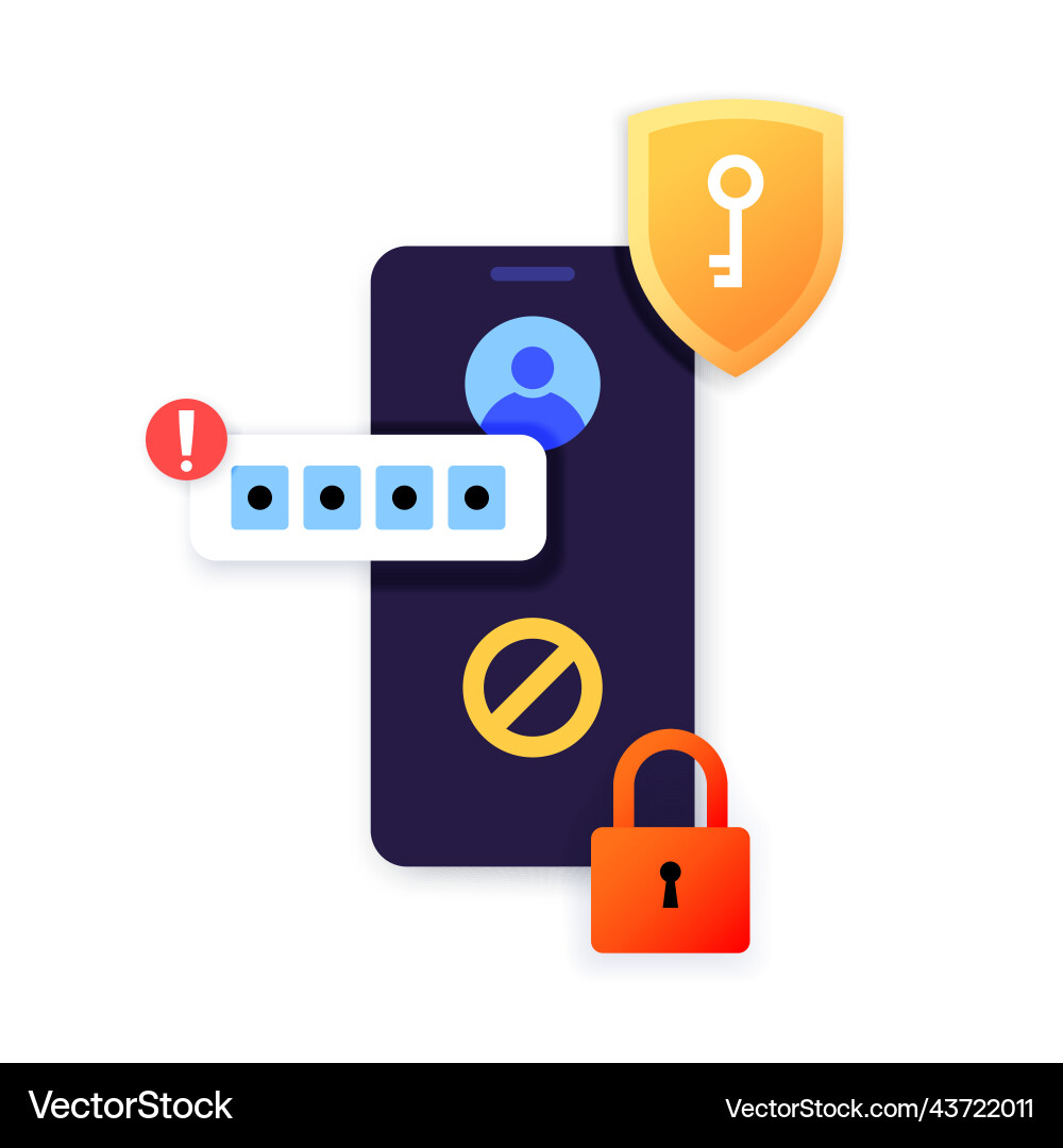 Wrong password concept Wrong password concept vector image