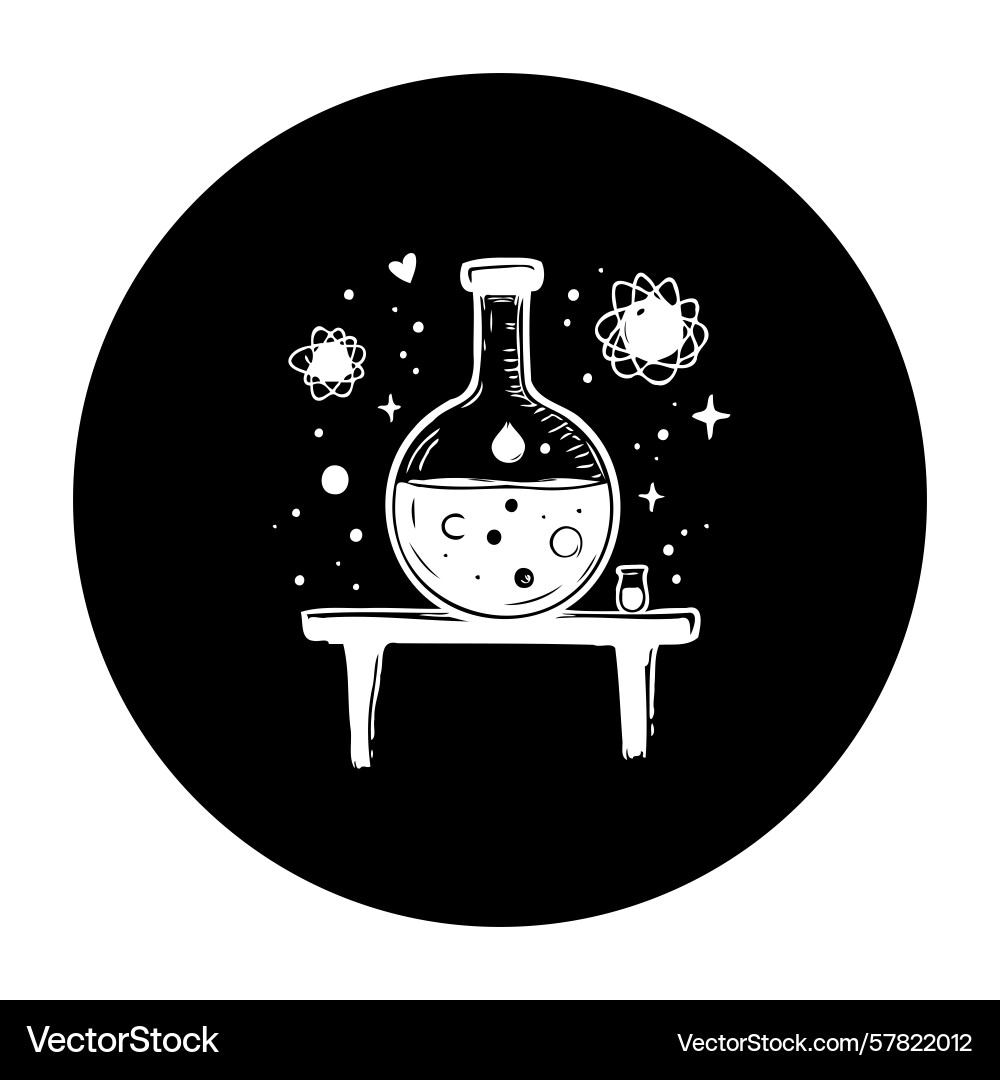 A whimsical science of potion on table Vector Image