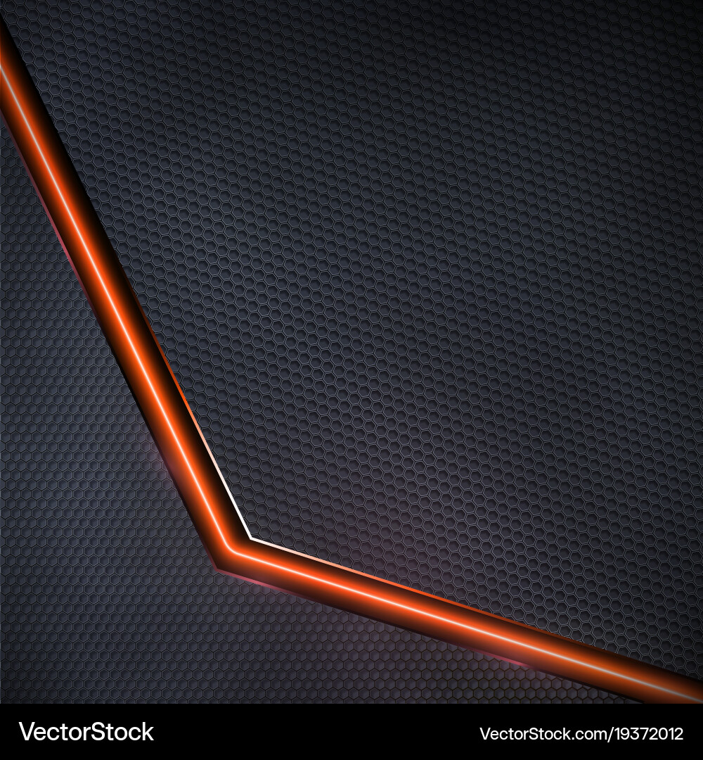 Abstract dark background with neon light vector image