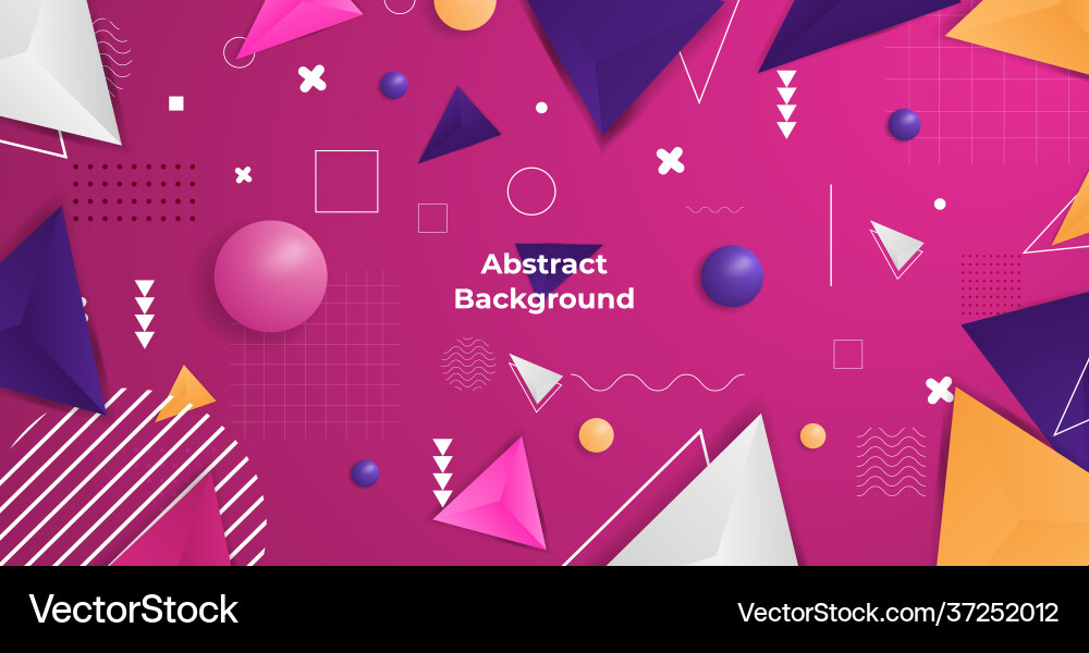 Abstract geometric shapes realistic background Vector Image