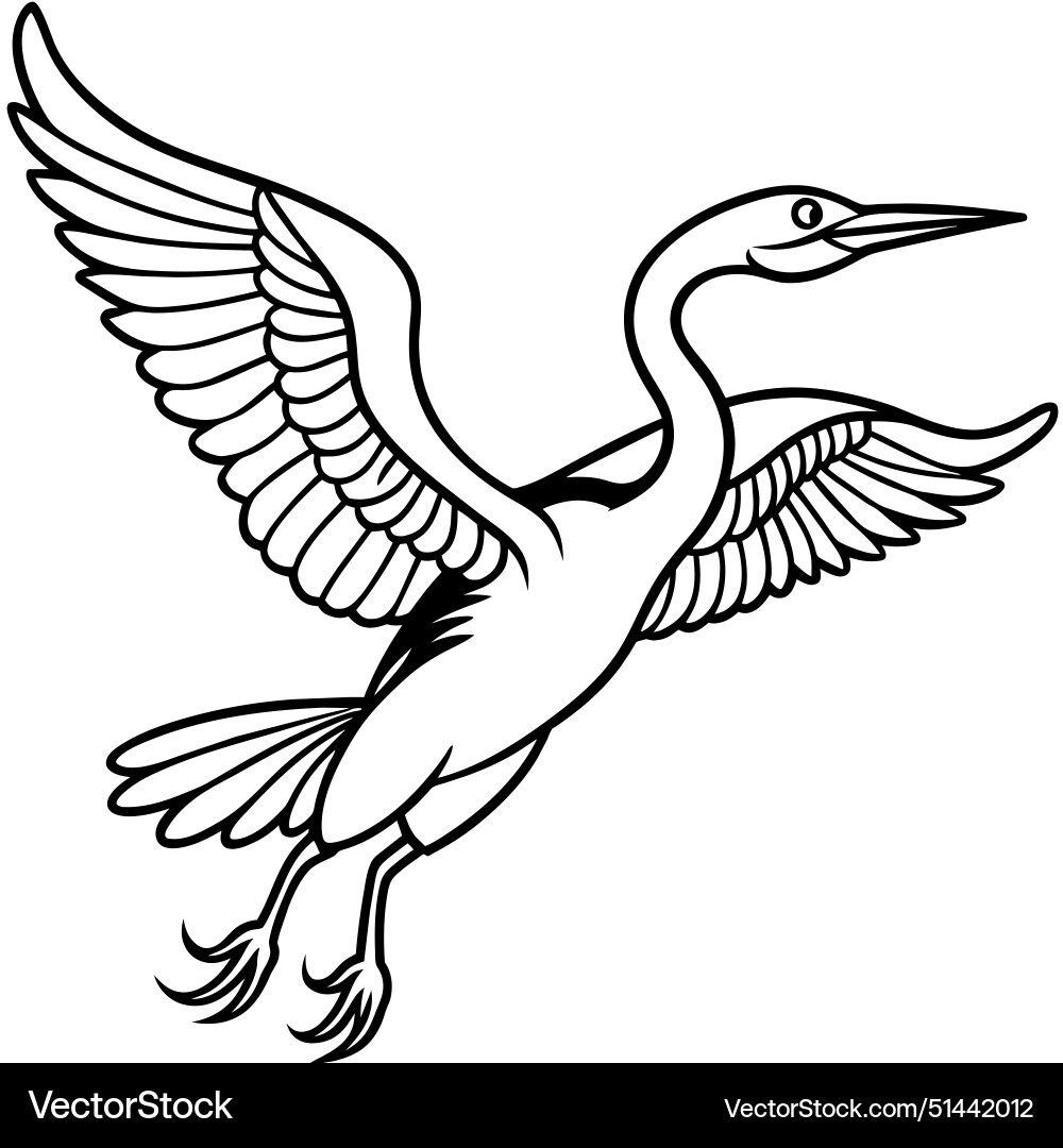 Anhinga bird jumps icon Royalty Free Vector Image